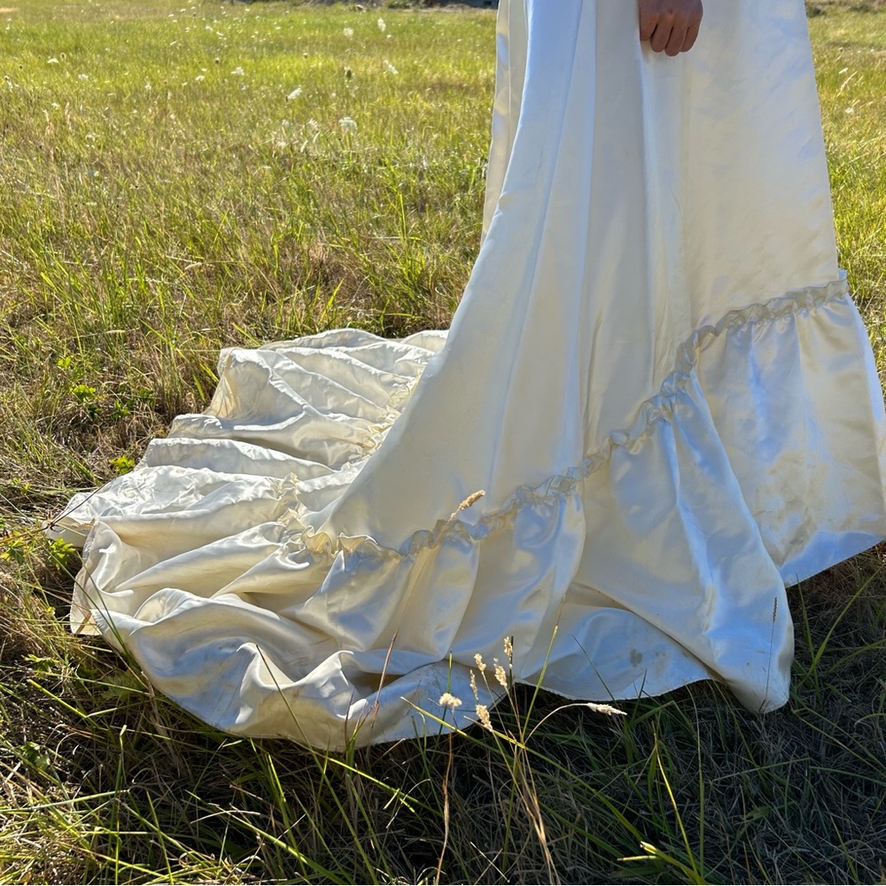 Vintage 70s Gunne Sax Romantic Renaissance Bridal Collection Wedding Dress Sz 9 - Picture 5 of 15